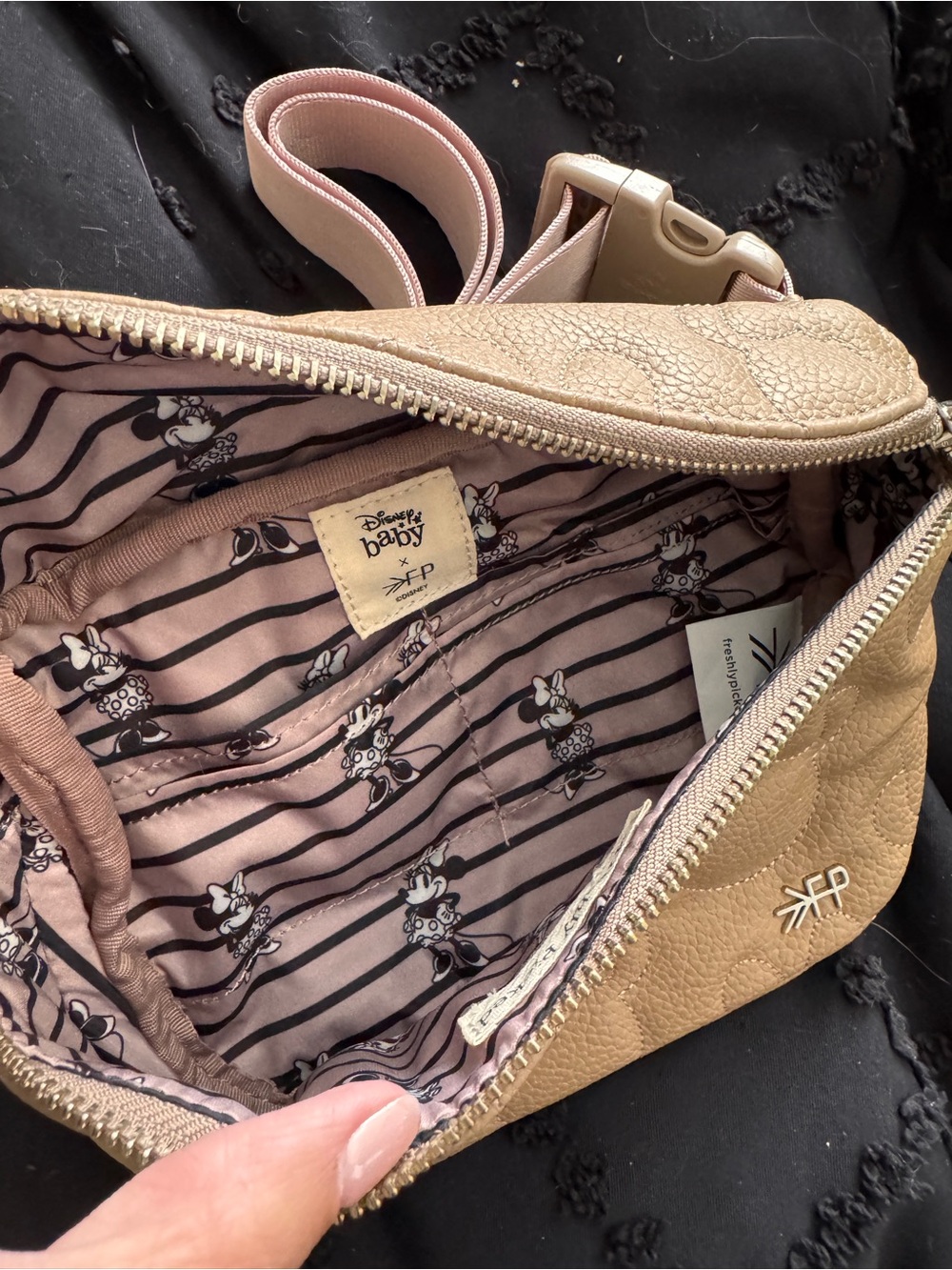 Freshly Picked Tan Embossed Crossbody Belt Bag - Picture 2 of 2